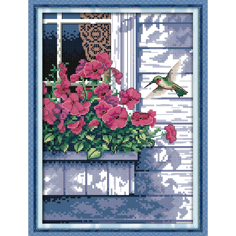 Everlasting Love Hummingbird китайский набор крестиков экологический хлопок Печатный 11CT 14CT DIY