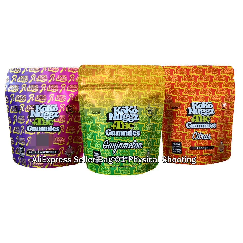 Three flavors New KOKO NUGGZ mylar Childproof bags W/Stickers | Дом и сад