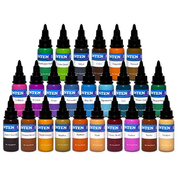 

14pcs Tattoo Ink Black Permanent Makeup Pigment Microblading Micropigmentation Pigments For Body Paint Tattoo Color(30ML)