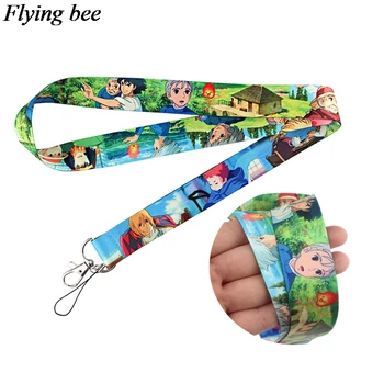 

Flyingbee Cartoon anime Lanyard Phone Rope Keychains Phone Lanyard for Keys ID Card Cartoon Lanyards For Men Women X0798