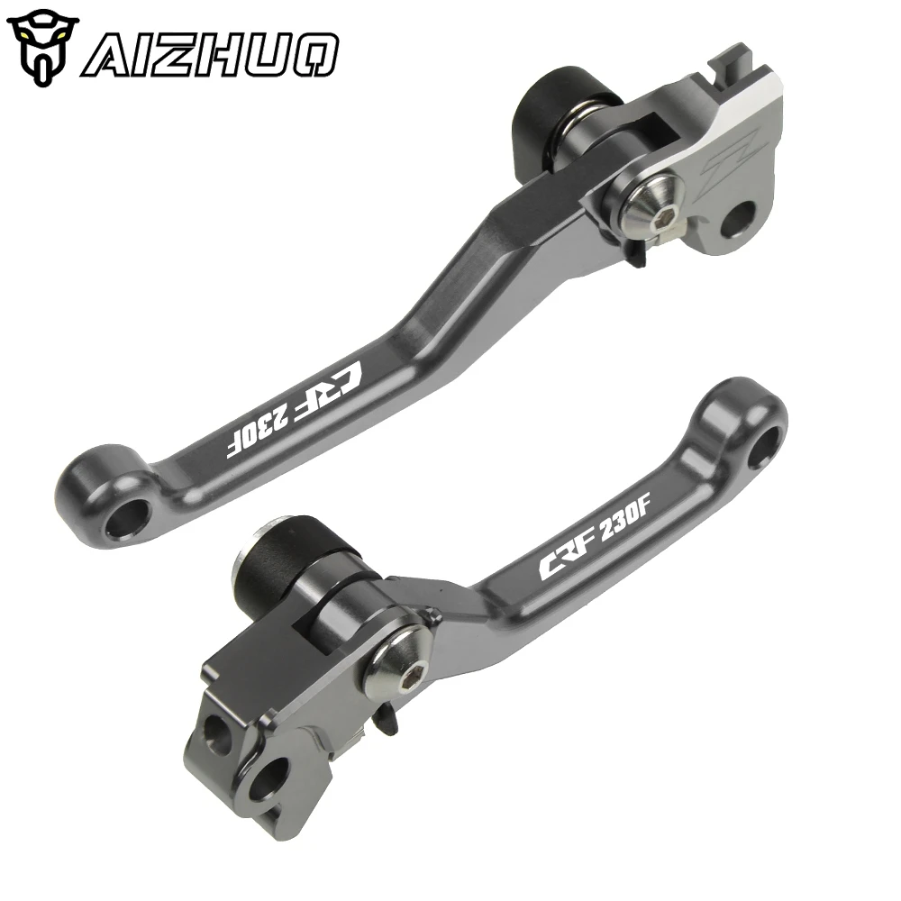 GRAY ЧПУ Сводные сцепные рычаги для HONDA CRF230F CRF230 F CRF 230F 230 F 2003- 2004 2005 2006 мотоцикл рычаги для ДЕРТ Пит байка - Цвет: GRAY