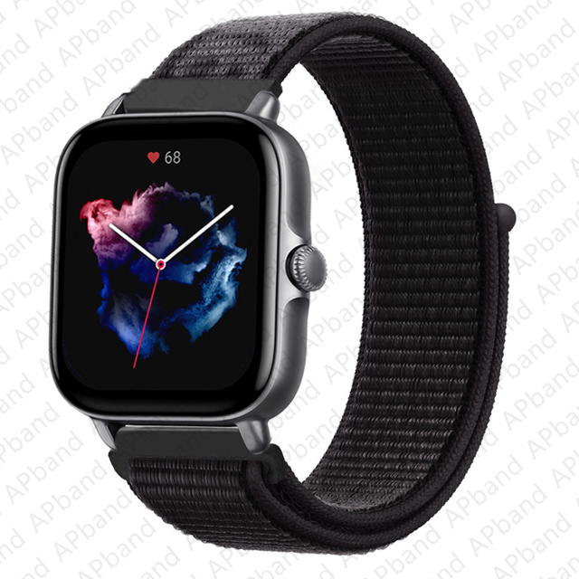 Nylon band For Amazfit GTS/2/2e/GTS2 Mini/GTR 3 Pro 42mm/47mm/GTR2/2e/stratos 2/3 Sport Loop Bracelet Amazfit bip strap