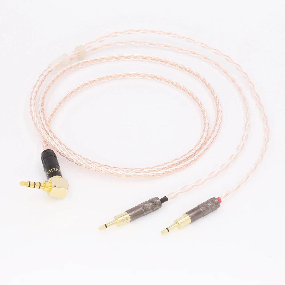 3 5mm Right Angled 4pole TRRS Re Zero Balanced Upgraded Audio Headphone Cable For HD700