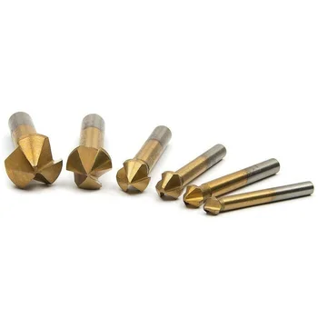 

6pcs 90 Degree Chamfer Cutter Milling Drill Bits Counter Sink Drilling Tools