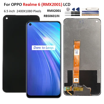 

6.5" Display For OPPO Realme 6 RMX2001 LCD Display+Touch Screen Tested Digitizer Assembly Parts For Realme 6 Screen Replacement