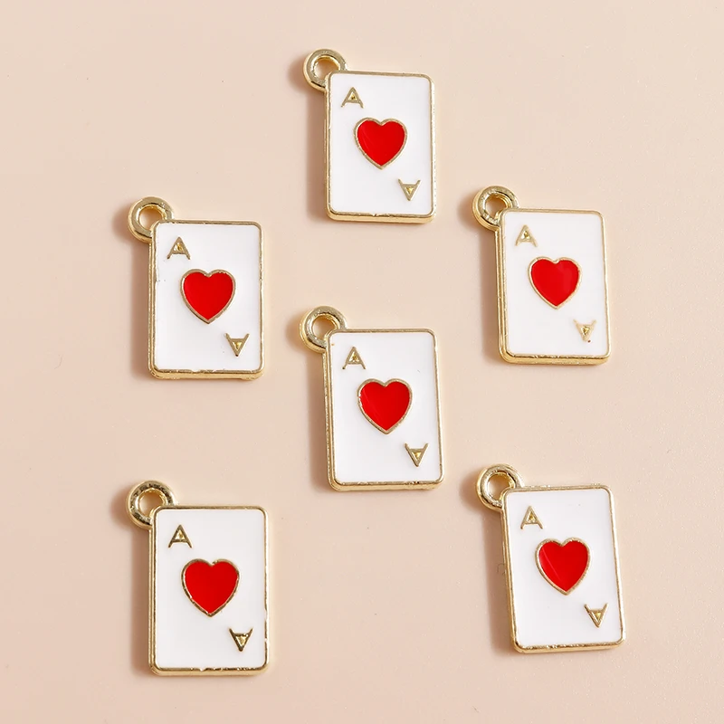 8pcs Poker Cards Charms Jack Queen King Ace Joker Acrylic Pendants for  Earring Necklace Keychain Diy Jewelry Making Accessories