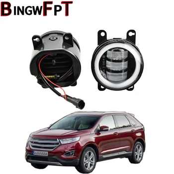 

LED Fog Light Assembly 4000LM Car Front Bumper Fog Lamp Daytime Running Light White Amber 12V For F.ord E.dge 2015 2016 2017
