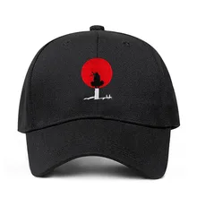 Uchiha Itachi Dad Hat хлопок Akatsuki Аниме Наруто японский Учиха Саске логотип вышивка бейсбольные шапки снепбеки