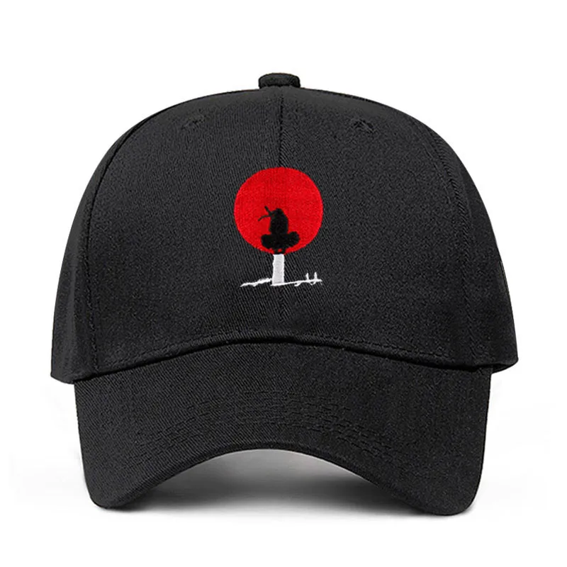 

Uchiha Itachi Dad Hat 100% Cotton Akatsuki Anime Naruto Japanese Uchiha Sasuke Logo Embroidery Baseball Caps Snapback Hat