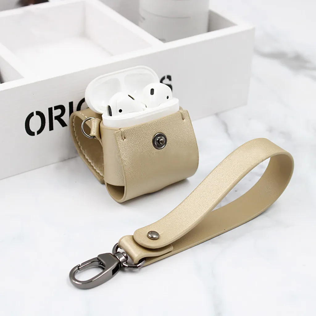 Для AirPods Pro, беспроводной зарядный чехол, кожаный защитный чехол с кольцом-держателем, многоцветные, с защитой от скольжения