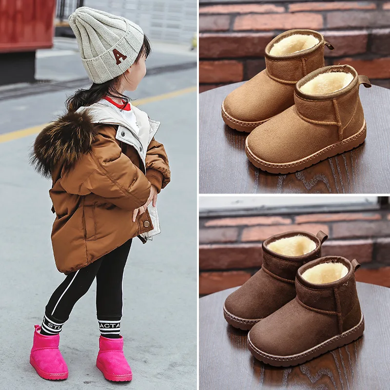 

2019 New Style Winter CHILDREN'S Snow Boots CHILDREN'S Shoes Warm Men And Women Boots Waterproof Slip-on Korean-style Snow Boots
