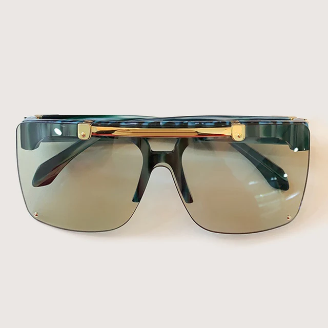 $US $60.00 Classic Vintage Square Sunglasses Women Brand Designer One Piece Sun Glasses Men UV400