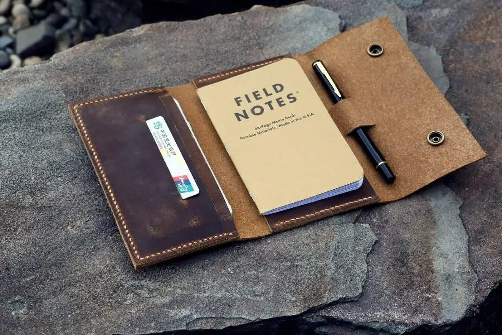 

Leather Travel Journal Wallet Leather Notebook Wallet for Pocket Size Field Notes Leather Wallet Cover Phone Wallet FA605CDB