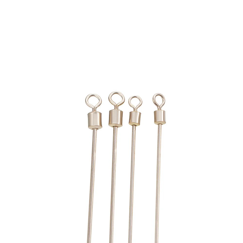 Stainless Steel Barrel Rolling Connector Long Pole Fishing Swivel Fishing Accessories 50pcs fishing accessories fishing swivels fishing tackle