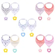 2 шт. детские нагрудники с прорезывателем для новорожденных бандана мультфильм треугольник слюнявчик, полотенце для слюней Новинка