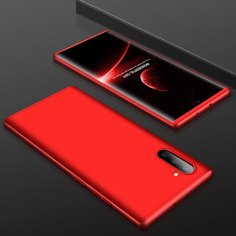 Для samsung Note10 5G 360 Полное покрытие 6," для samsung Galaxy Note 10 чехол жесткий 3 в 1 матовый армированный гибридный защитный чехол для телефона