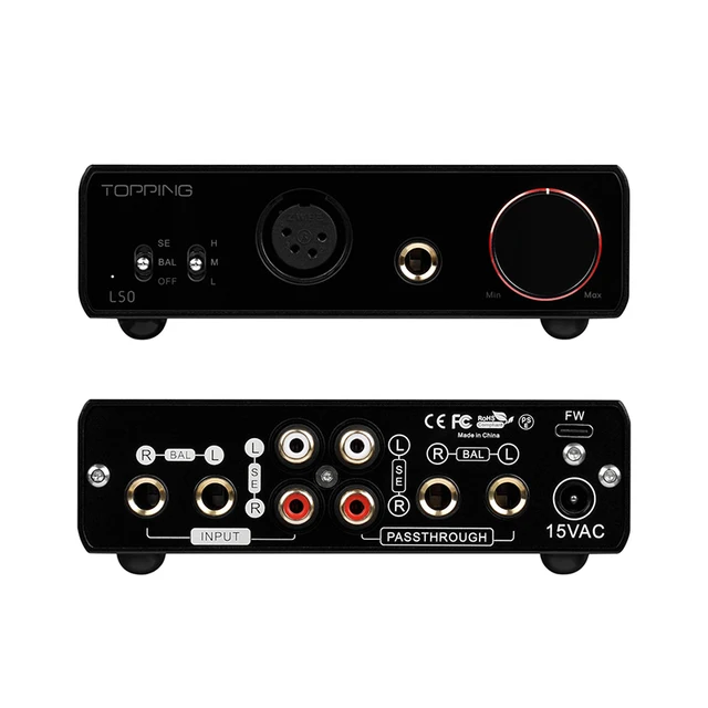 TOPPING L50 NFCA Headphone Amplifier AMP Hi-Res Audio with 3 Gain 6.35mm/4pin XLR Output Best AMP Partner for E50 3