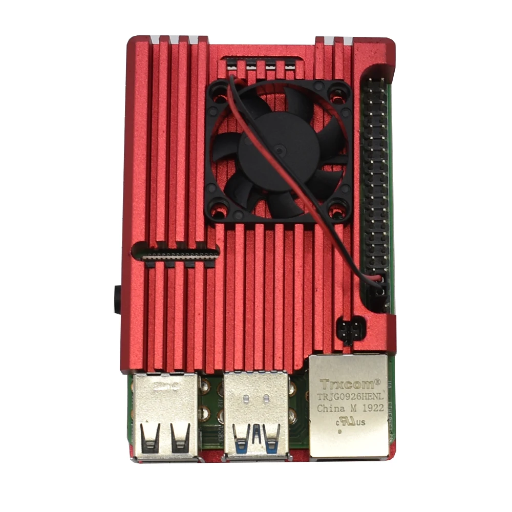 Raspberry Pi CNC чехол из алюминиевого сплава корпус охлаждающий вентилятор Радиатор для Raspberry Pi 4 модель с большим вентилятором+ отвертка