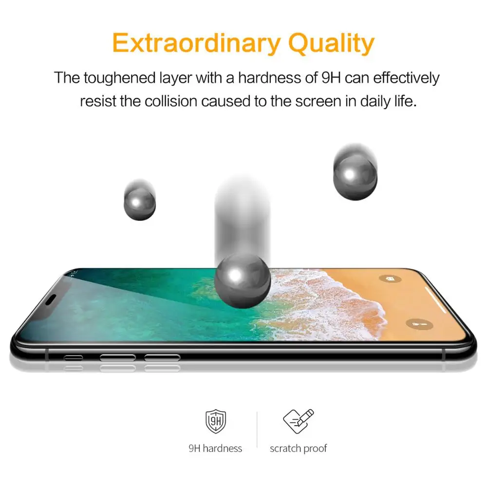 Умное закаленное стекло дьявола для Iphone XR X защита экрана HD полное покрытие Xs Max