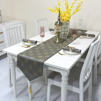 

Cotton polyester table runner Woven Table Runner Kitchen Dining Dinner Linens Cloth for Easter decoration dining table
