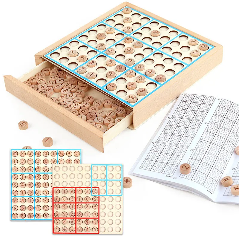 Historiador Agnes Gray lapso Juego de cuadrícula de madera de Sudoku, cuatro en uno, puzle de juegos de  mesa de nueve cuadrículas cuadradas para adultos y niños|Juguetes de  matemáticas| - AliExpress