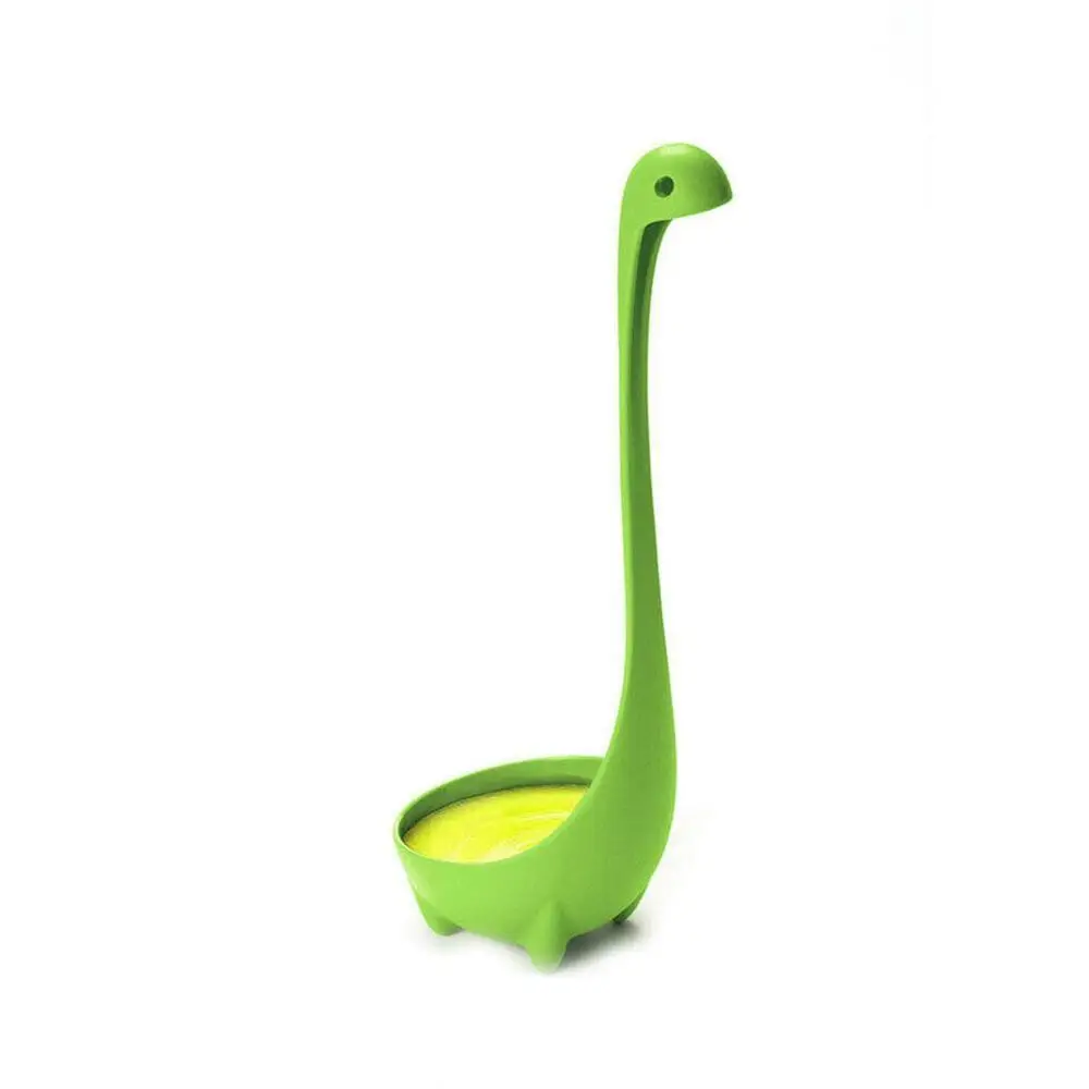 Ложка Loch Ness с длинной ручкой, вертикальная ложка для супа с динозавром, креативная ложка, кухонные принадлежности, предметы домашнего обихода