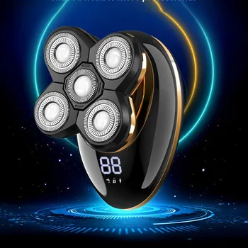 

Five Floating Heads Shavers USB Rechargeable Men 5 in 1 Washable Hair Clipper Nose Ear Hair Trimmer Men Facial Cleaning Brush