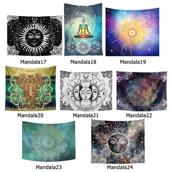 

Indian Mandala Tapestry Practical Economy Polyester Wall Hanging Carpet Blanket Yoga Beach Pad Home Decoration Accessories