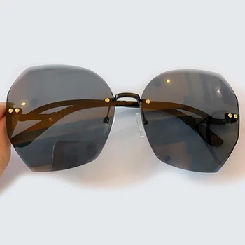 

Fashion Round Rimless Sunglasses Women Sun glasses Shades Luxury Brand Metal Sunglass UV400 Eyewear