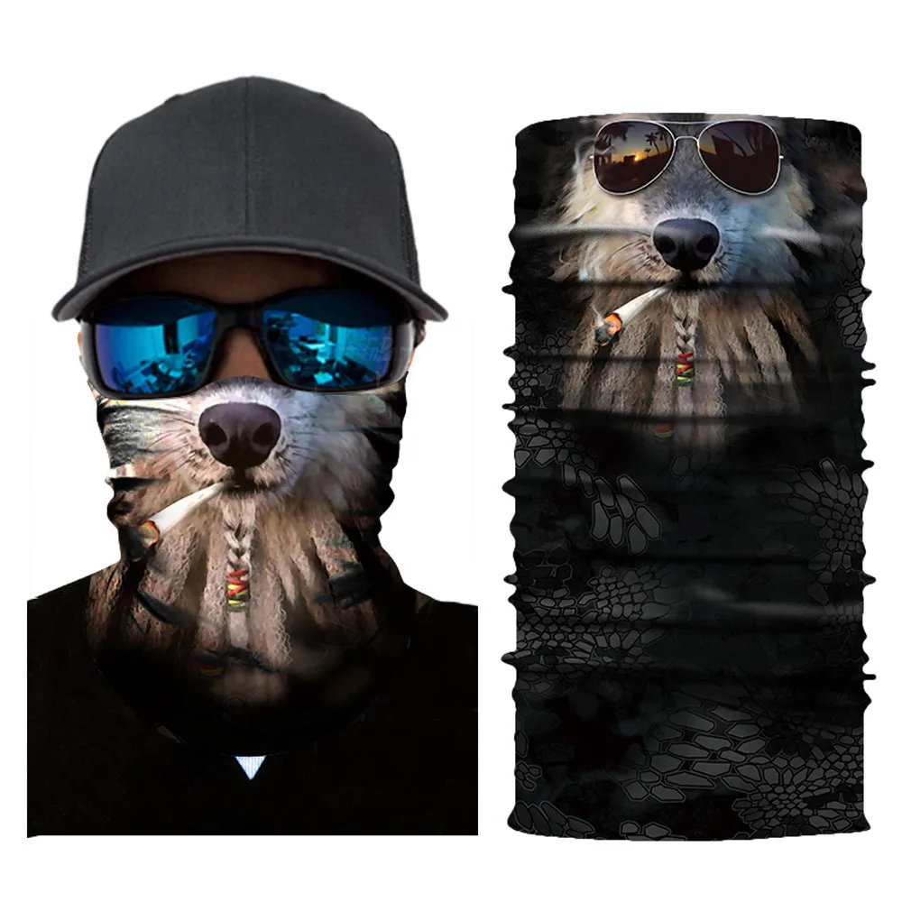Cycling Bicycle Motorcycle Headband Scarf Neck Warmer Helmet Face Mask Ski Balaclava Headband Halloween Full Face Shield