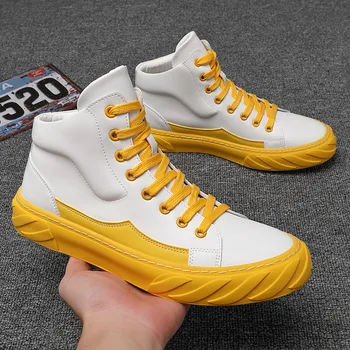 

New Spring Autumn Ins Sneakers Men Shoes Fashion Brand Male Shoes High top Sneakers Cool Young Man Footwear White Shoes KA1969