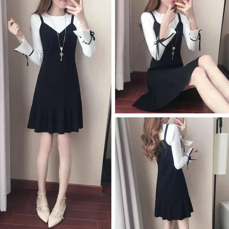 

837 # South Korea 2018 Spring New Style Korean-style WOMEN'S Wear Autumn Clothing Fashion Slim Fit Slimming Fashion Long-sleeved