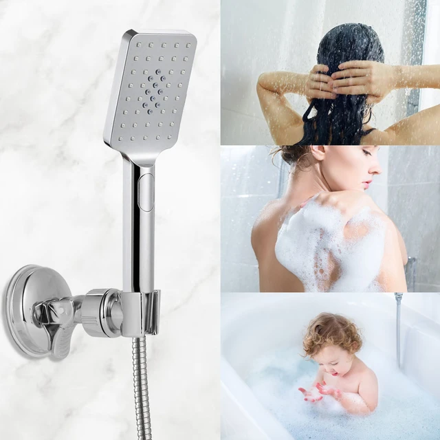 Shower Head Holder Wall Mounted, Screw Mounted Shower Spray  Holder,Adjustable Handheld Shower Head Bracket,Shower Holder for Universal  Wall Bathroom