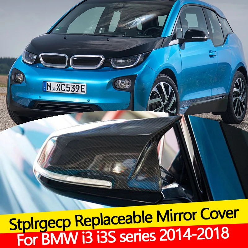 2pcs carbon Fiber Replacement Auto Car Rear View Side Mirror Cover Trim