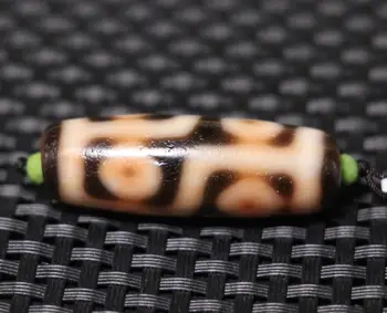 

rare&royal Magic Tibetan Old Oily Agate 6 Eye Health&Lucky dZi Bead Amulet 40*15mmm