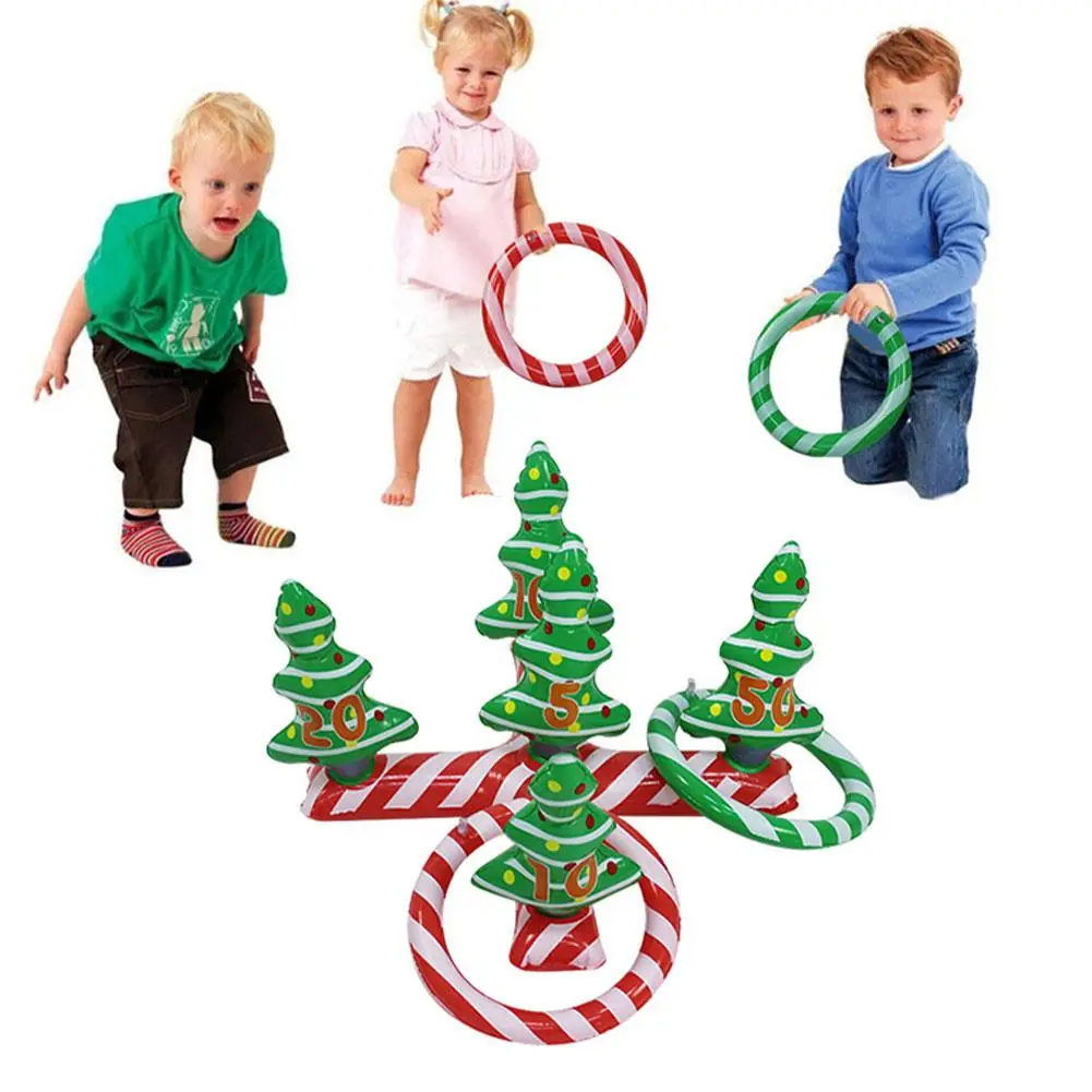 5 шт., игровой набор, рождественская елка, Забавный надувной, деликатный, вечерние кольца для рождественской вечеринки
