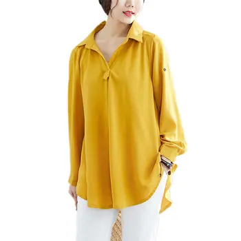 

White Blouse Shirt Women Clothes Casual Office Ladies Tops Long Sleeve Chiffon Shirt Female Streetwear Loose Blouse Women Q2445