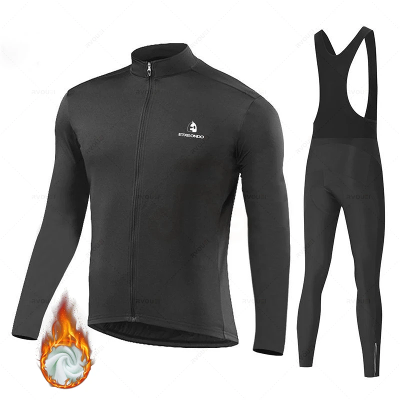 Etxeondo Wielertrui Team Bike Winter Thermische Fleece Lange Mouwen Set Ropa Ciclismo Fiets Triathlon Fietsen Set Bicycle