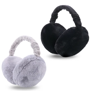 

2pic/set Hamburger Folding Lady's Warm Ear Bag Carries The Winter Cold And Anti Freezing Plush Ear Protectors Gift Earmuff