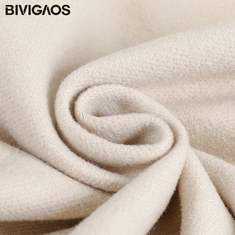 BIVIGAOS новинка Осень-зима прямые широкие шерстяные штаны женские плотные узкие брюки шаровары тонкие повседневные шерстяные костюм брюки штаны женские теплые штаны брюки женские зимние