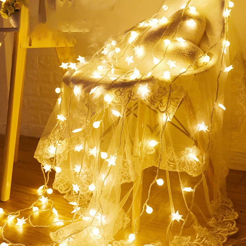 

YINUO CANDLE 2M LED Star LED String Lights Fairy Garland LED Christmas Holiday Lighting for Home Christmas Wedding Decoration