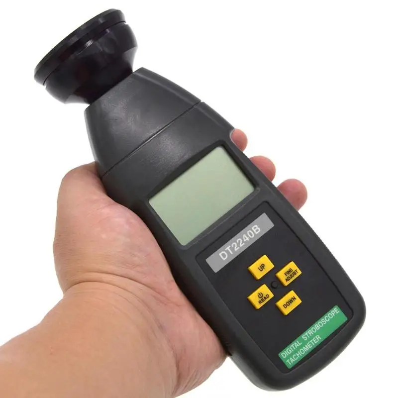 DT2240B DT2239B Tachometer Handheld Digital Low Power Indication Data Storage Non-Contact Photoelectric Speedometer Tester