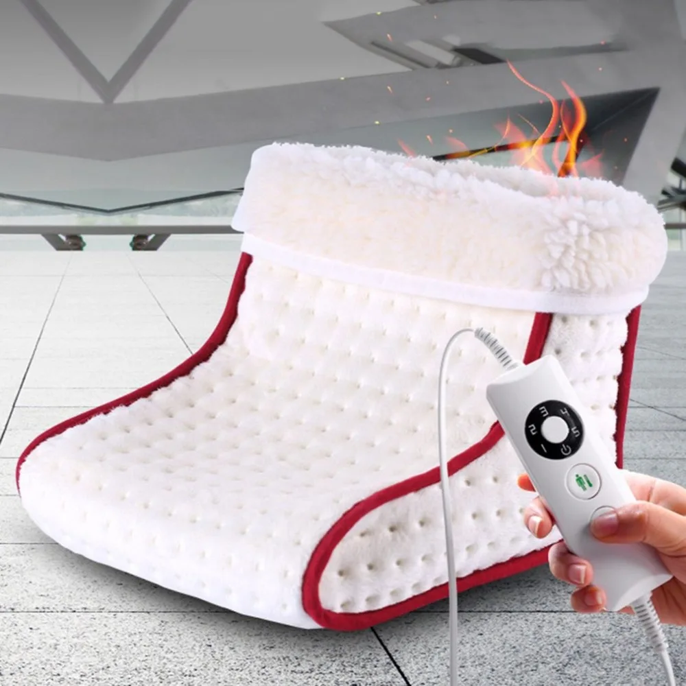 Heated Plug Type Electric Warm Foot Warmer Washable Heats Control Settings Cushion Thermal Gift | Дом и сад