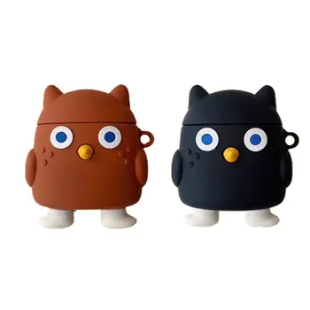 

New Owl Couple Style Protective Case Silicone Cover for Airpods 1/2 Charging Box Kit qyh