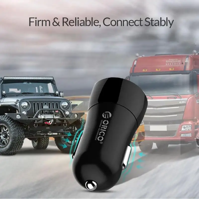 ORICO UPQ-2U USB Автомобильное зарядное устройство 12 Вт Быстрая зарядка для iPhone 11 Pro XS Max X Двойной USB порт Автомобильный Адаптер зарядного устройства для телефона для samsung S9
