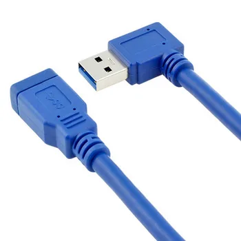 

USB 3.0 Extension Cable Left Right Angle A Male to Female Line 5Gbps High Speed B99
