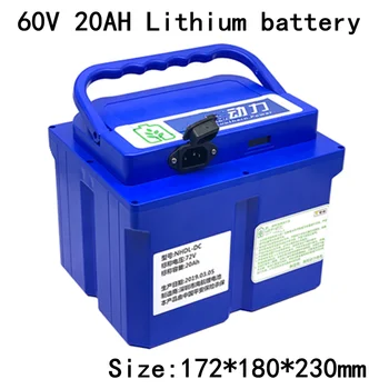 

Waterproof 60v 20ah lithium li ion battery pack with BMS 18650 cells for 60v 1000w 1500w e motorcycle solar system + 3A Charger