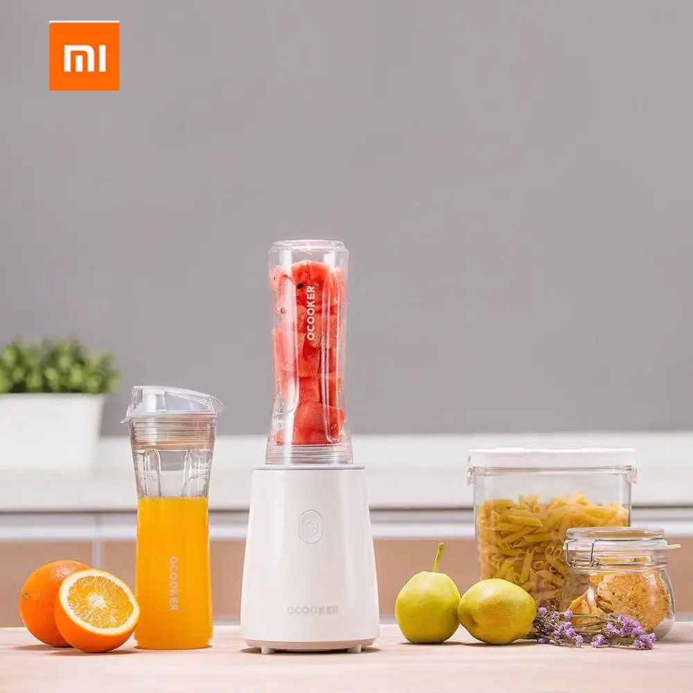 white Xiaomi mijia Ocooker Молодежная портативная соковыжималка машина для приготовления фруктов и овощей Переключатель точки 304 нержавеющая сталь 8 секунд - Цвет: white