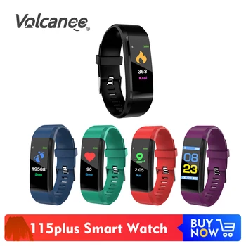 

115plus Bracelet Heart Rate Blood Pressure Smart Band Fitness Tracker Smartband Bluetooth Wristband fitbits Smart Watch Men