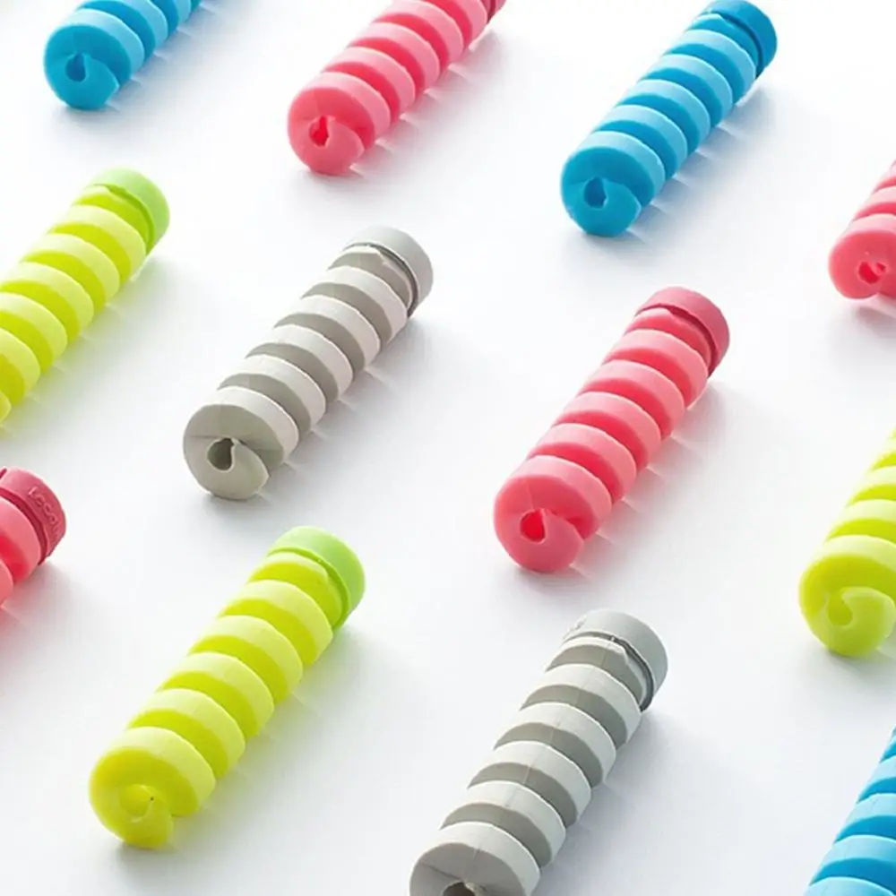 4 шт. защитный спиральный чехол для кабеля передачи данных силиконовый